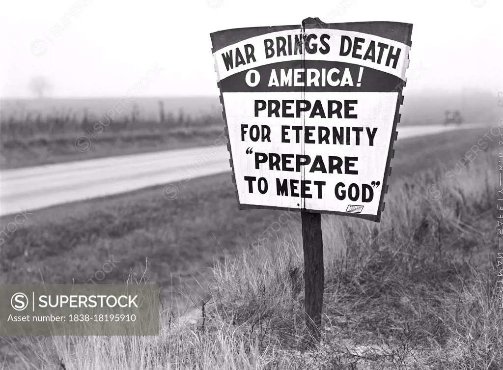 Religious Sign on Highway between Columbus and Augusta, Georgia, USA, Marion Post Wolcott, U.S. Farm Security Administration, December 1940