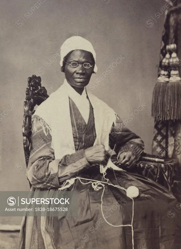 Sojourner Truth (1797-1883), Abolitionist and Women's Rights Activist, Seated Portrait, 1864