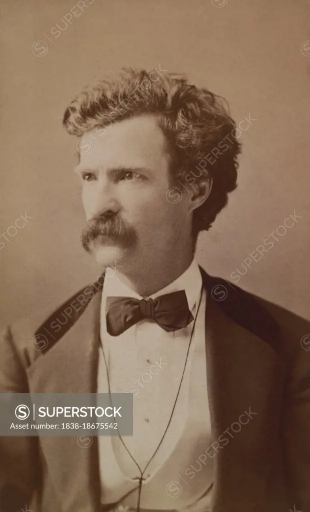 Samuel Langhorne Clemens, aka Mark Twain (1835-1910), Half-length Portrait, Jeremiah Gurney, 1873