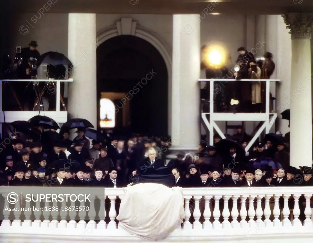  Second Presidential Inauguration of Franklin Roosevelt, East Portico of U.S. Capitol Building, Washington, D.C., USA, Harry Warnecke, Robert F. Cranston, January 20, 1937