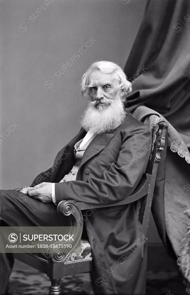 Samuel F.B. Morse (1791-1872) American Painter and Inventor, seated Portrait, Mathew Brady Studio, late 1860's