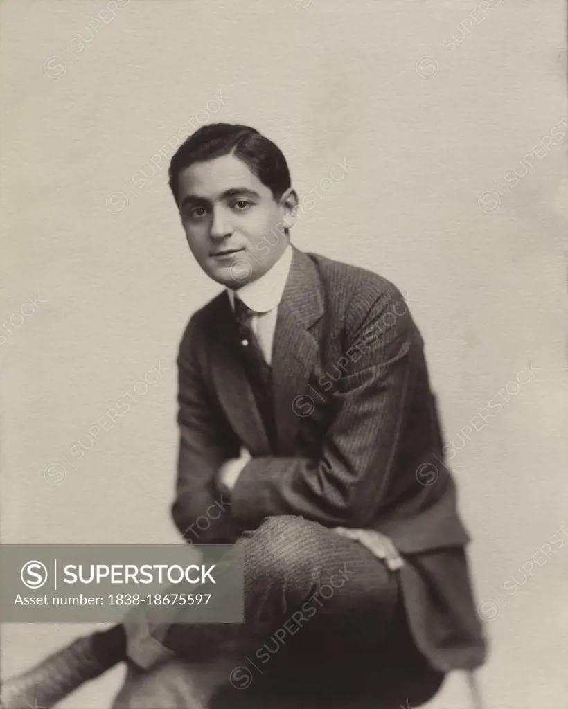 Irving Berlin (1888-1989), American Composer and Lyricist, seated Portrait, Pach Brothers Studio, 1907