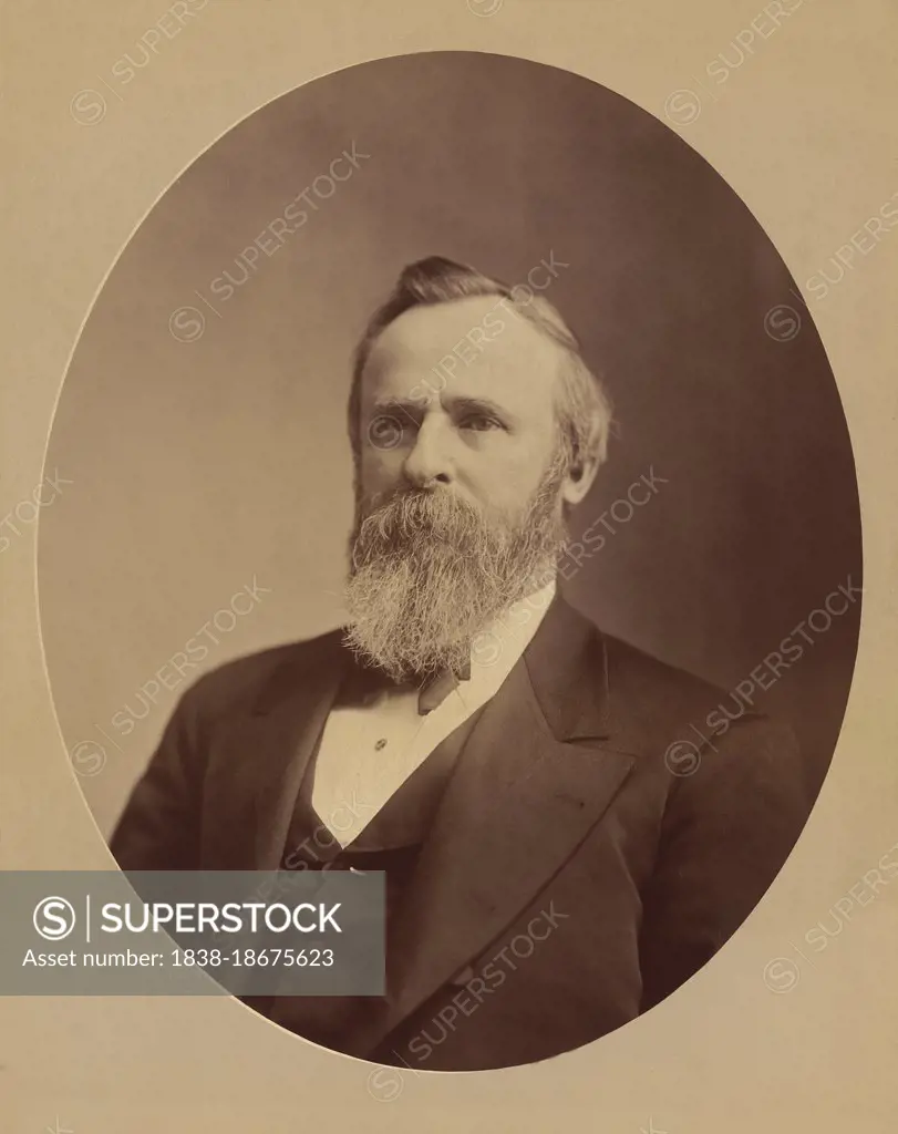 Rutherford B. Hayes, (1822-93), 19th President of the United States 1877-81, head and shoulders Portrait, Mathew Brady Studio, 1877