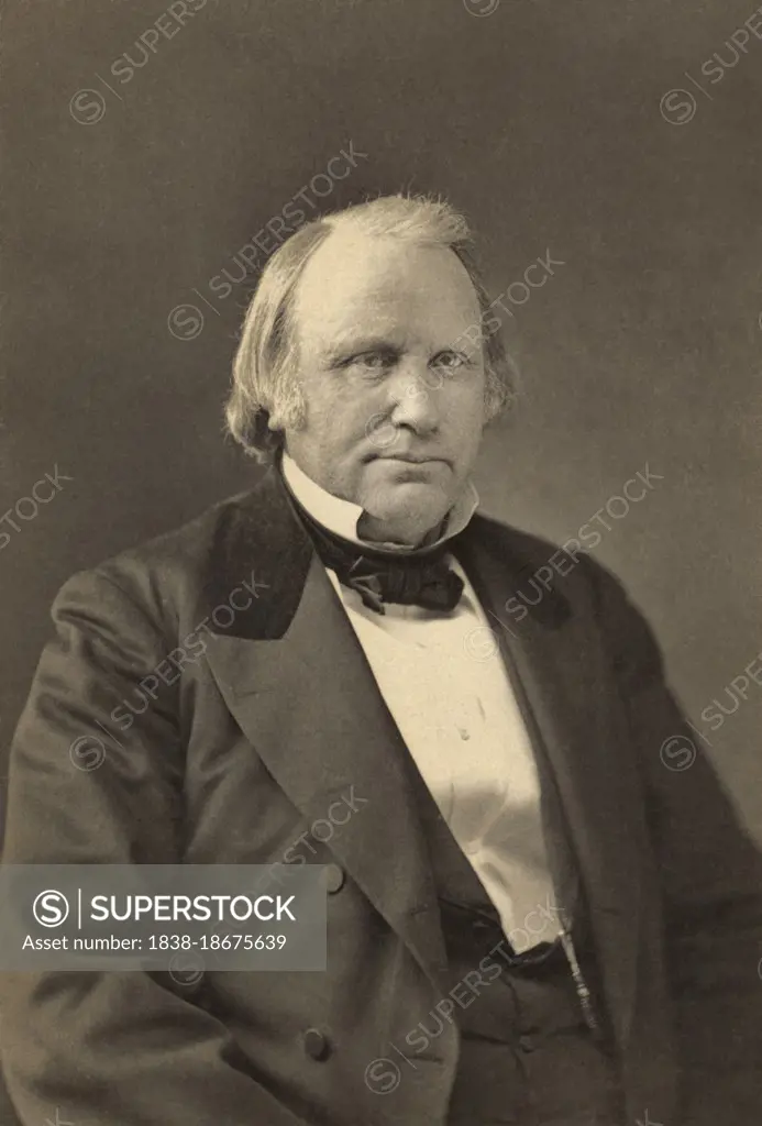 Henry Wilson (1812-1875), American Politician, U.S. Vice President 1873-1875, U.S. Senator from Massachusetts 1855-1873, half-length Portrait, Unidentified Artist, 1873