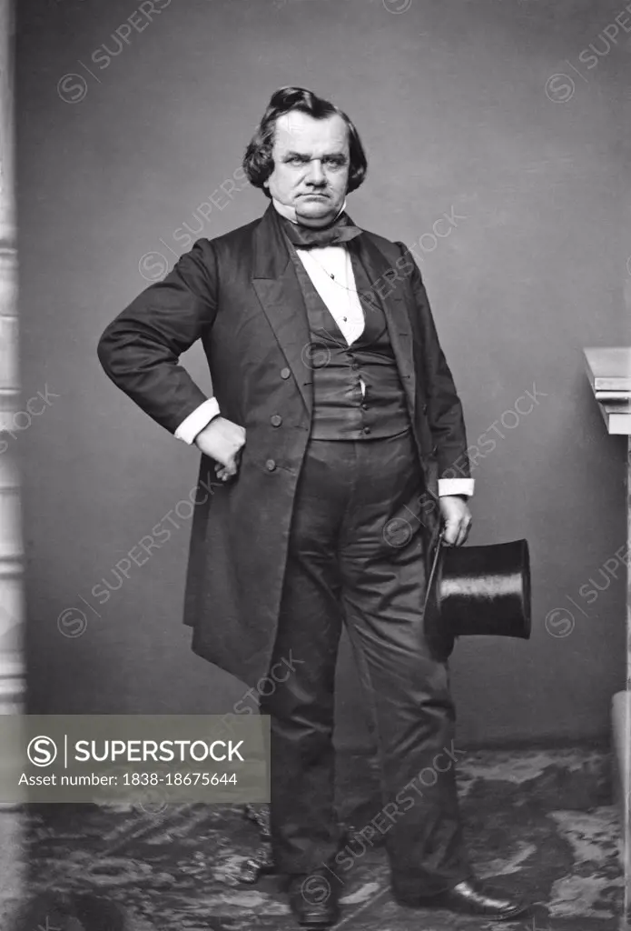 Stephen A. Douglas (1813-1861), American Politician, U.S. Senator from Illinois 1847-1861, Mathew Brady Studio, 1860