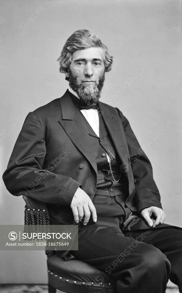 Reuben Fenton (1819-1885), American Politician, U.S. Senator from New York 1869-1875, Governor of New York 1865-1868, U.S. House of Representatives 1853-1855, seated Portrait, Mathew Brady Studio, 1860's