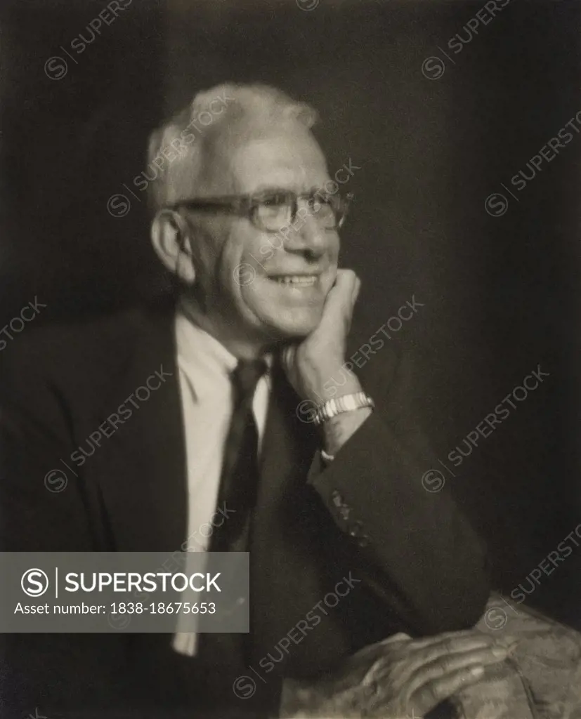 George Aiken (1892-1984), American Republican Politician, U.S. Senator from Vermont 1941-1975, Governor of Vermont 1937-1941, half-length seated Portrait, Clara Sipprell, 1960