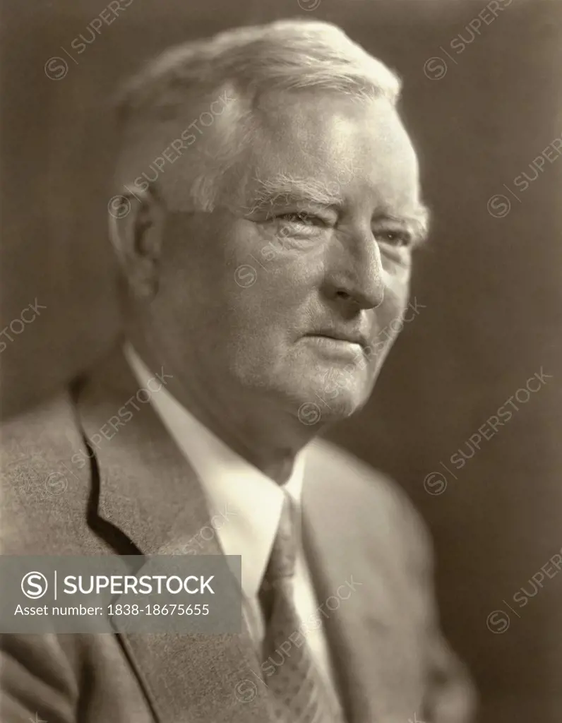 John Nance Garner (1868-1967), American Democratic Politician, U.S. Vice President 1933-1941, 39th Speaker of U.S. House of Representatives 1931-1933, head and shoulders portrait, Harris & Ewing, 1939