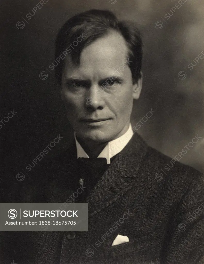 William Sulzer (1863-1941), American Politician, Governor of New York 1913-1913, U.S. House of Representative from New York 1895-1912, only New York Governor to be impeached and convicted on Articles of Impeachment, head and shoulders Portrait, Pach Brothers Studio, 1905