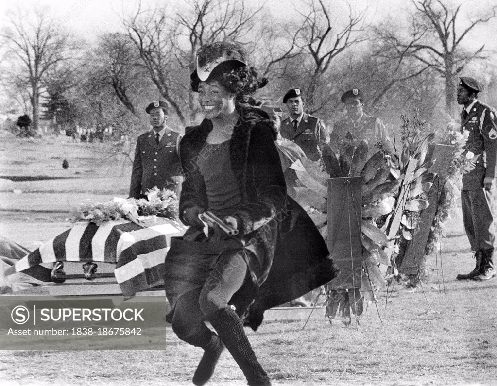 Funeral Scene fight Scene, on-set of the Film, "Come Back, Charleston Blue", Warner Bros., 1972