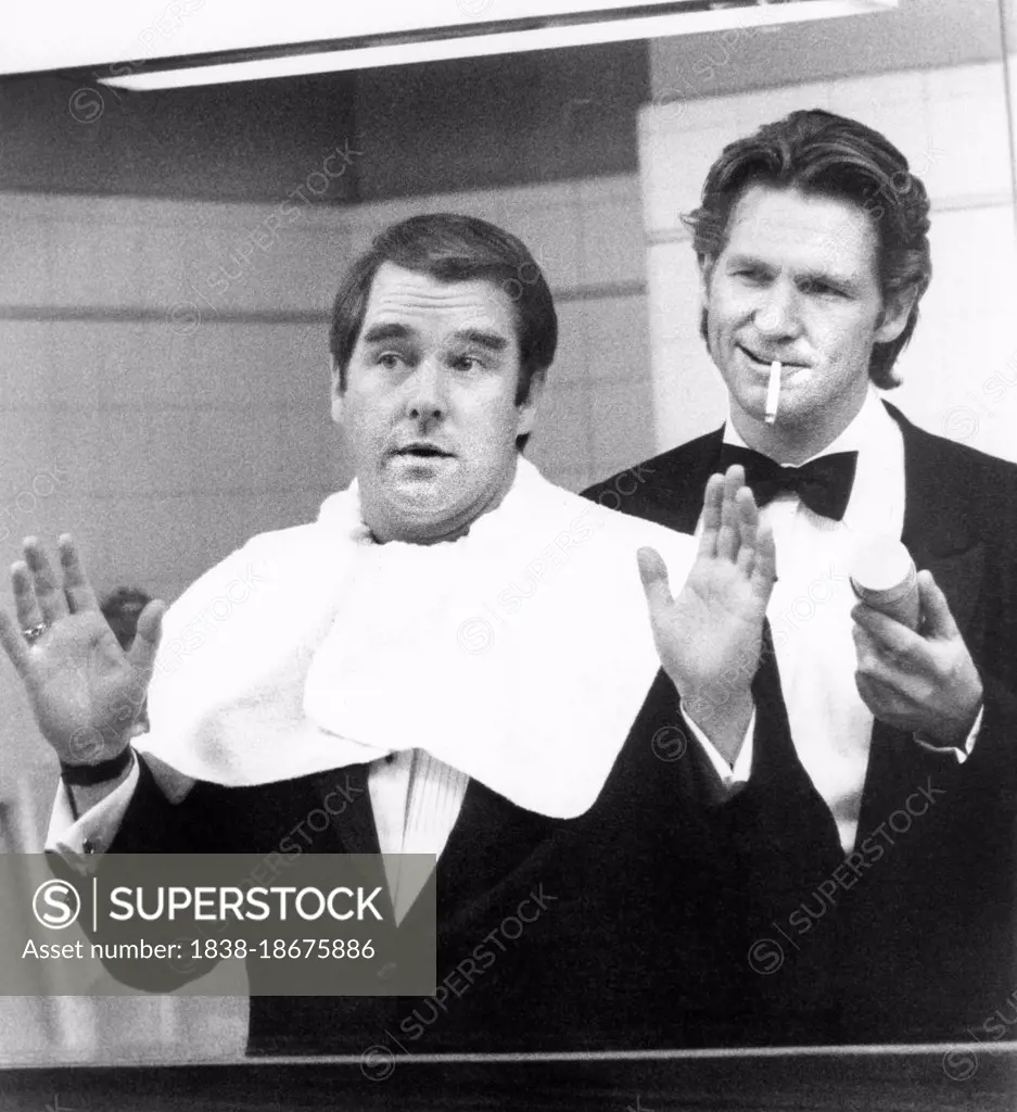 Beau Bridges, Jeff Bridges, on-set of the film, "The Fabulous Baker Boys", 20th Century-Fox, 1989