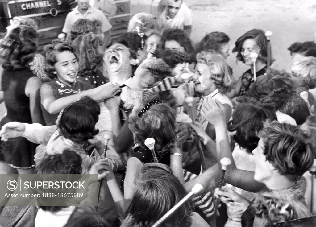 Crowd Scene, on-set of the Film, "A Face in the Crowd", Warner Bros., 1957