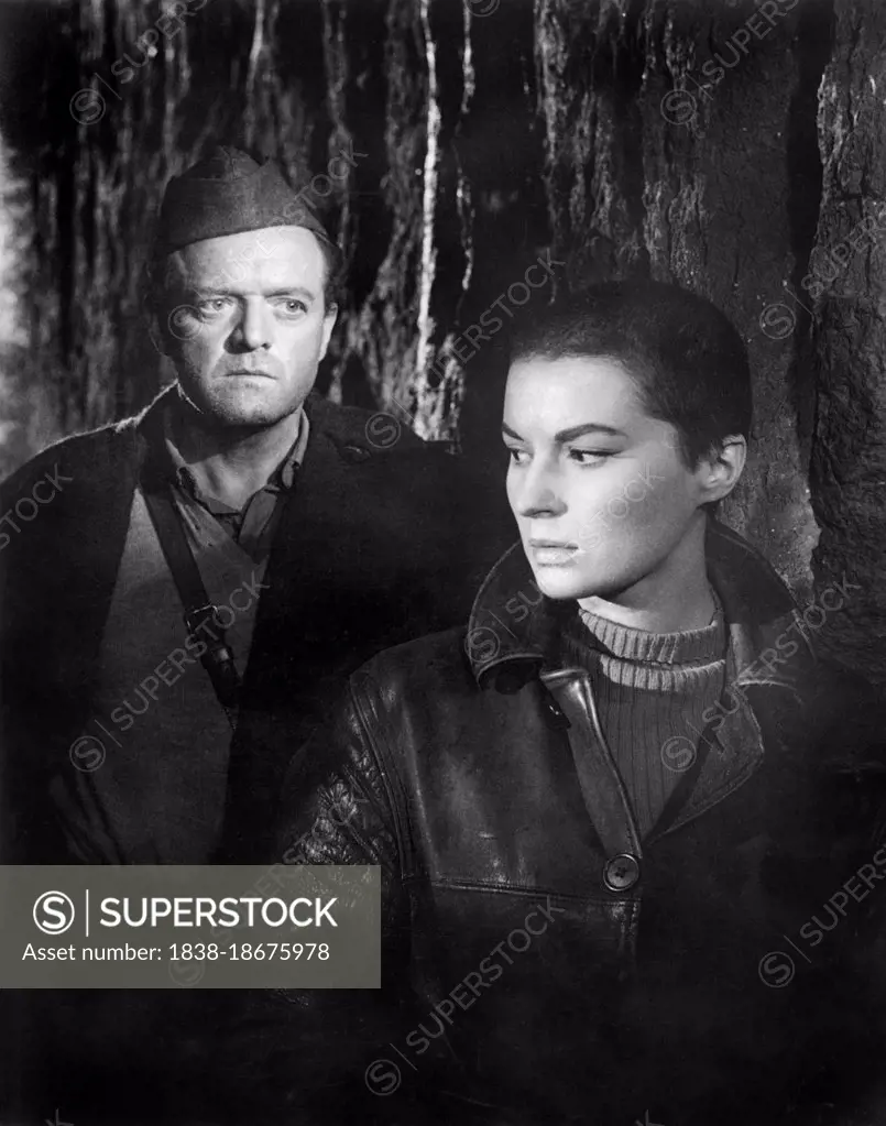 Van Heflin, Sylvana Mangano, on-set of the Film, "Jovanka and the Others", aka "Five Branded Women", Paramount Pictures, 1960