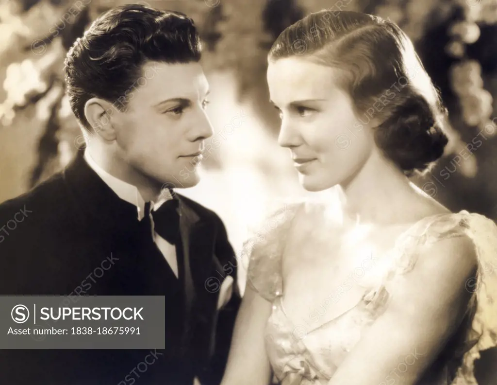 Ivan Brandt, Joan Gardner, on-set of the Film, "Forever Yours", Original Title: "Forget Me Not", United Artists, Grand National Pictures, 1936