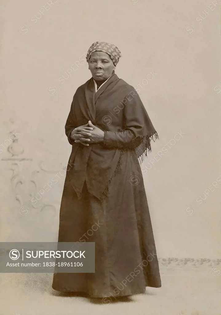 Harriet Tubman (1820-1913), American Abolitionist, Full-Length Standing Portrait, Cabinet Card, H. Seymour Squyer, 1885