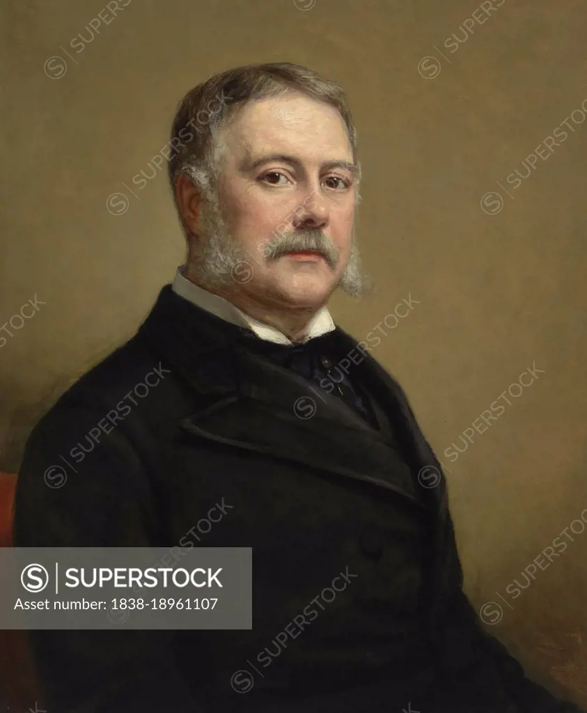 Chester A. Arthur (1829-86), 21st President of the United States 1881-85, Head and Shoulders Portrait, oil on canvas Painting by George Peter Alexander Healy, 1884