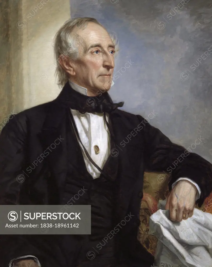 John Tyler (1790-1862), 10th President of the United States 1841-1845, half-length Portrait, Painting, Oil on Canvas, George Peter Alexander Healy, 1859