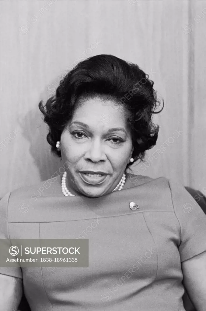 Barbara M. Watson (1918-1983), American Diplomat and first black person and woman to serve as Assistant Secretary of State, half-length portrait while serving as Assistant Secretary of State for Security and Consular Affairs, Washington DC, USA, Warren K. Leffler, US News & World Report Magazine Collection, December 9, 1971