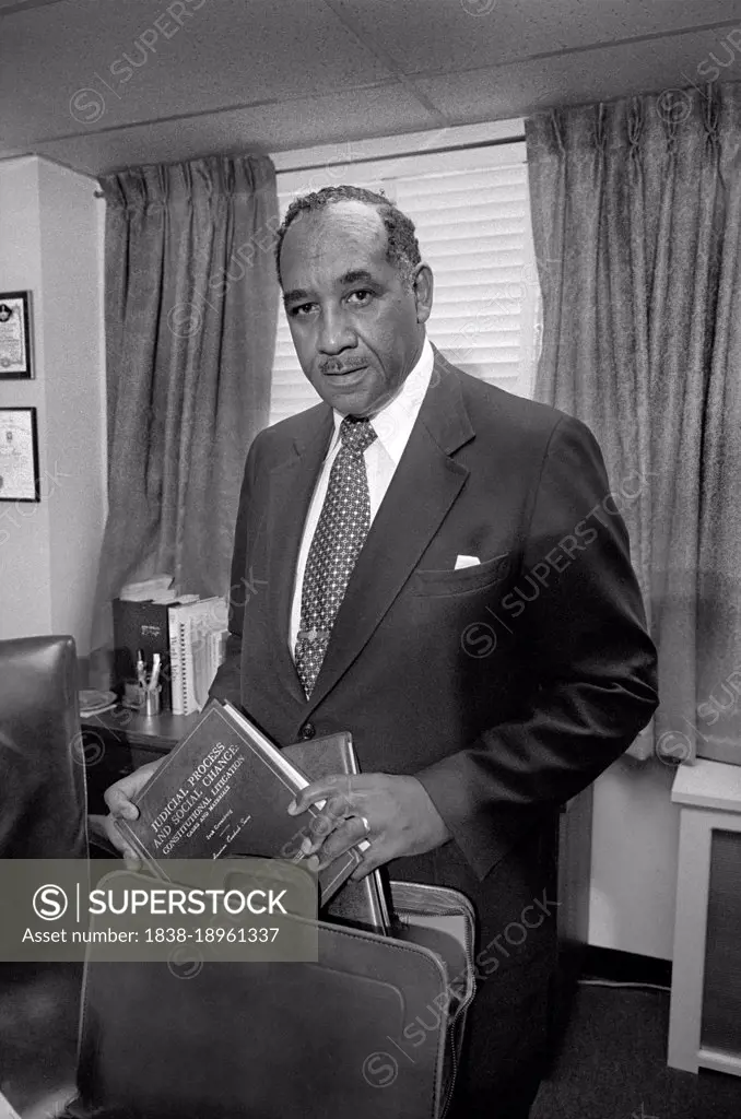 Clarence Mitchell, Jr. (1911-1984), American Civil Rights activist and Chief lobbyist for NAACP, half-length portrait, Washington DC, USA, Warren K. Leffler, US News & World Report Magazine Collection, July 11, 1977