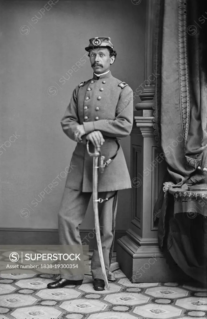 Julius Stahel (1825-1912), Union Army General during American Civil War, recipient of Medal of Honor for his actions at the 1864 Battle of Piedmont, full-length portrait, Mathew Brady Studio, 1860-1869