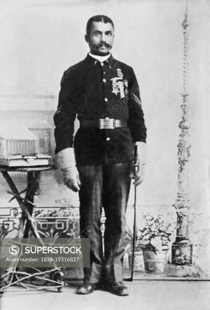 Brent Woods (1855-1906), African American Buffalo Soldier in U.S. Army and recipient of Medal of Honor for his actions in 1881 Battle at Gavilan Canyon, W.E.B. Du Bois Collection