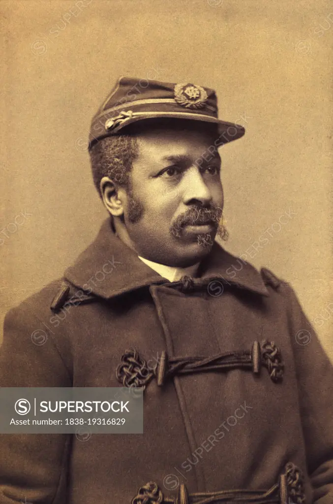 Christian Fleetwood (1840-1914), African American Officer for Union Army during the American Civil War, recipient of Medal of Honor for his actions at the 1864 Battle of Chaffin's Farm, Merritt & VanWagner, 1890