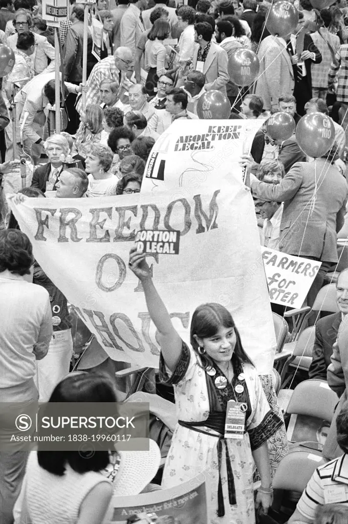 Demonstration protesting anti-abortion candidate Ellen McCormack, Democratic National Convention, New York City, New York, USA, Warren K. Leffler, U.S. News & World Report Magazine Photograph Collection, July 14, 1976