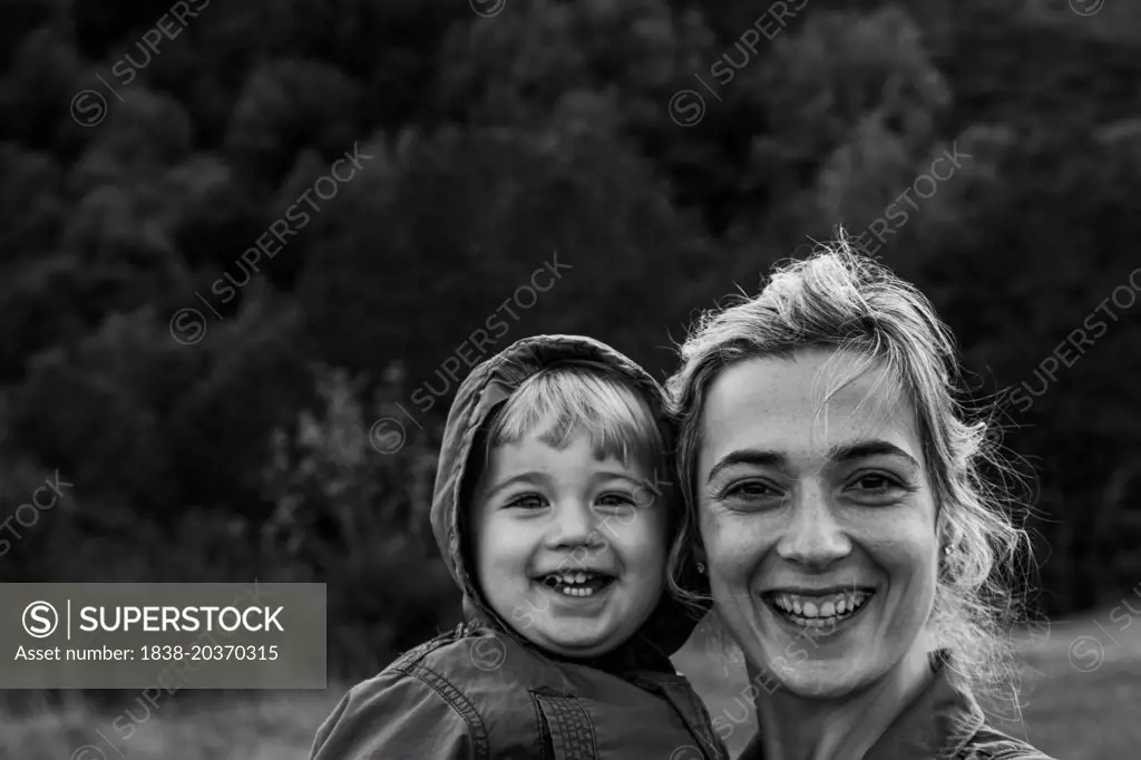 Smiling Woman and Young Child