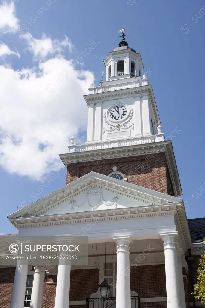 Clock Tower, Gilman Hall, Johns Hopkins University, Baltimore, Maryland, USA