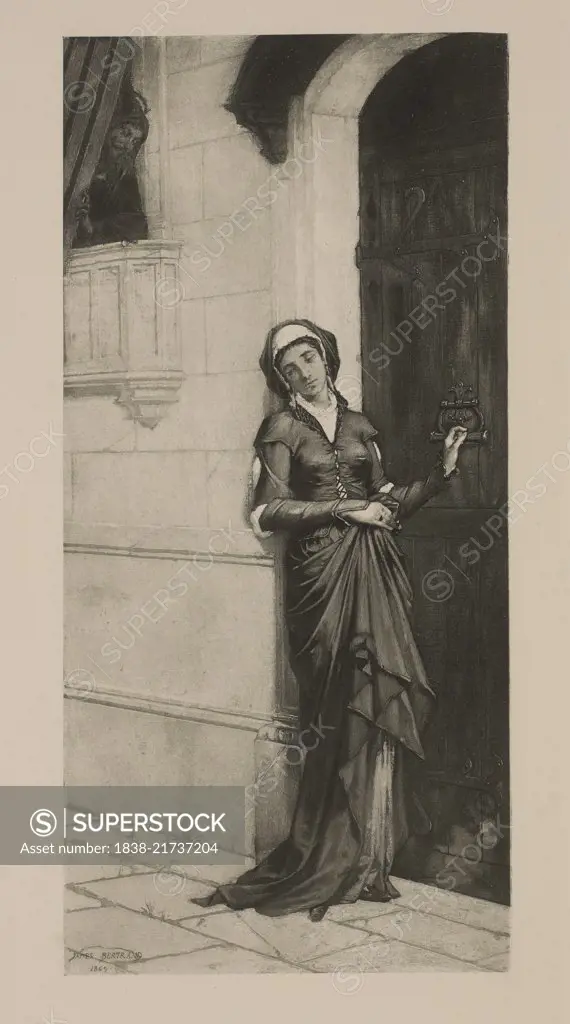 Marguerite Betrayed, from Goethe's Faust, Photogravure Print from the Original 1869 Painting by James Bertrand, The Masterpieces of French Art by Louis Viardot, Published by Gravure Goupil et Cie, Paris, 1882, Gebbie & Co., Philadelphia, 1883