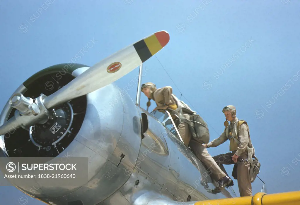 Two Aviation Cadets at Naval Air Base, Corpus Christi, Texas, USA, Howard R. Hollem for Office of War Information, August 1942