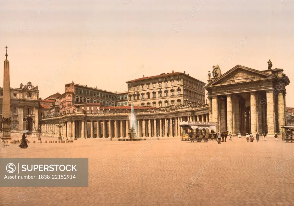 The Vatican I, Rome, Italy, Photochrome Print, Detroit Publishing Company, 1900