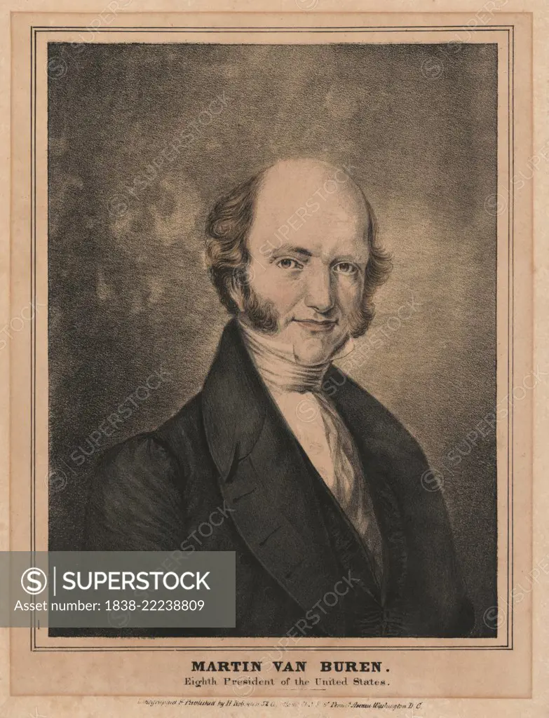 Martin Van Buren, Eighth President of the United States, Lithograph, Published by H. Robinson, 1830's