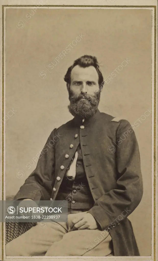 Seated Portrait of Captain John C. Whiteside, Company A, 105th New York Infantry Regiment and Co. H, 94th New York Infantry Regiment, by Willard M. Knight, Buffalo, New York, USA, 1861-65