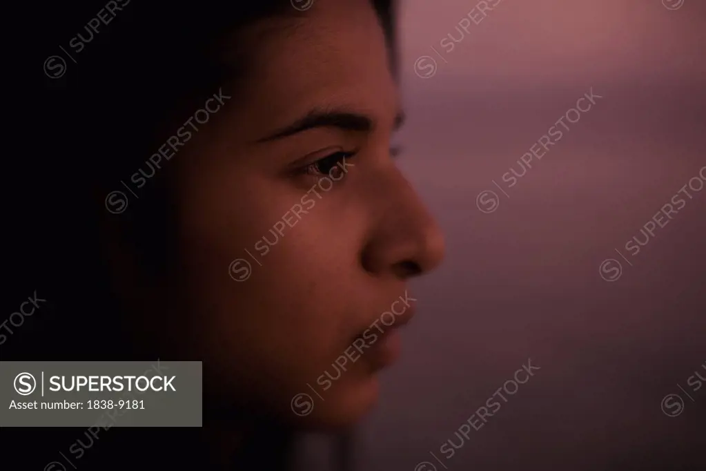 Serious Young Woman, Profile