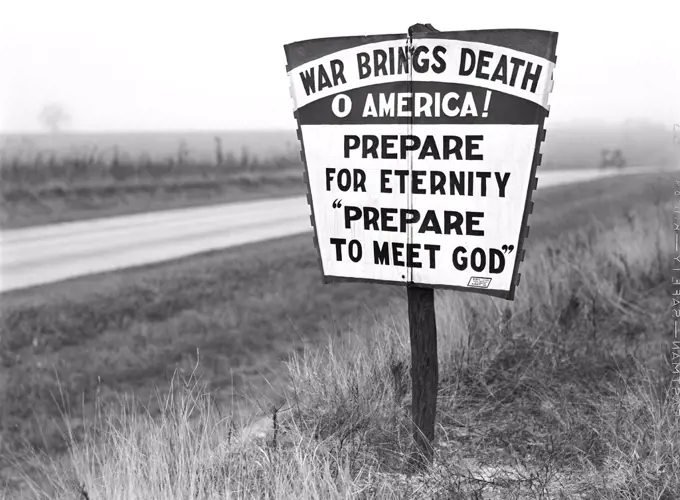 Religious Sign on Highway between Columbus and Augusta, Georgia, USA, Marion Post Wolcott, U.S. Farm Security Administration, December 1940