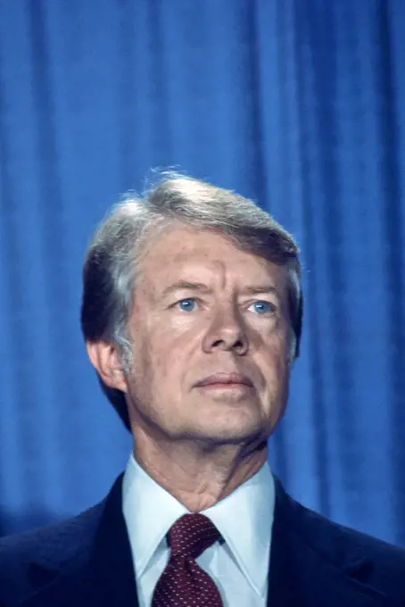 U.S. President Jimmy Carter, head and shoulders Portrait, Washington DC, USA, Bernard Gotfryd, 1977