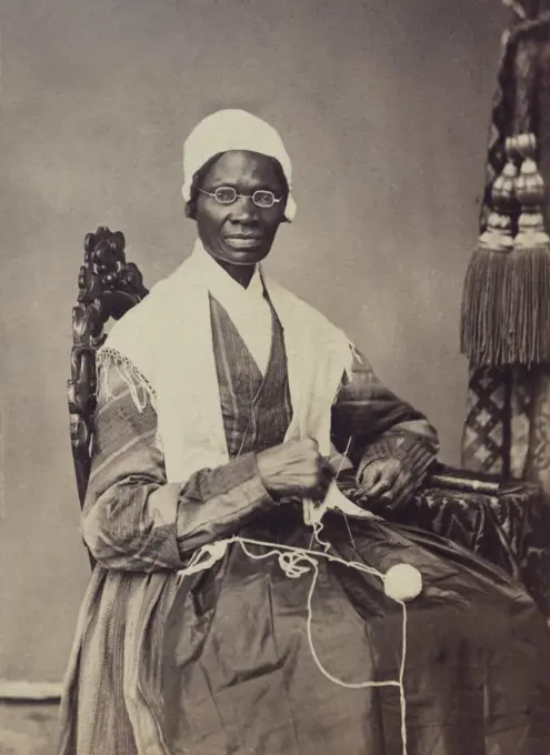 Sojourner Truth (1797-1883), Abolitionist and Women's Rights Activist, Seated Portrait, 1864