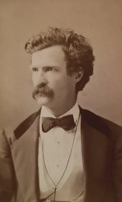 Samuel Langhorne Clemens, aka Mark Twain (1835-1910), Half-length Portrait, Jeremiah Gurney, 1873