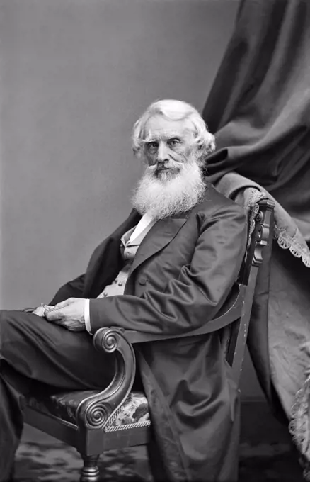 Samuel F.B. Morse (1791-1872) American Painter and Inventor, seated Portrait, Mathew Brady Studio, late 1860's