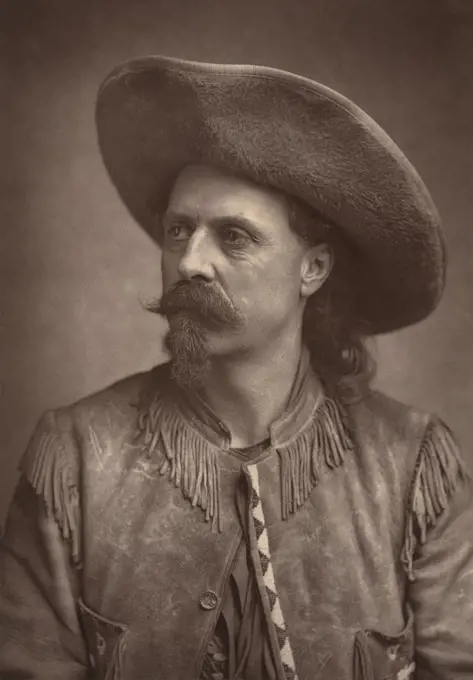 William Frederick " Buffalo Bill" Cody (1846-1917), American Plainsman, Scout & Showman, unidentified artist, 1887