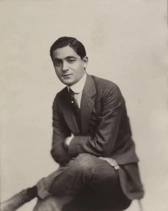 Irving Berlin (1888-1989), American Composer and Lyricist, seated Portrait, Pach Brothers Studio, 1907