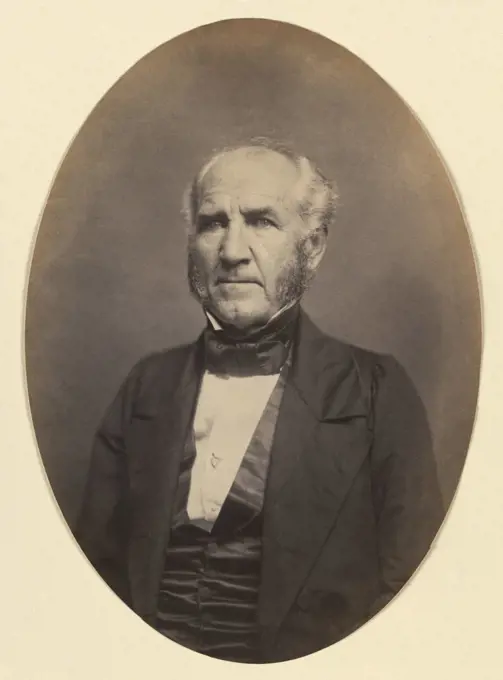 Samuel Houston (1793-1863), American Politician and Statesman, served as Governor of Texas and Tennessee, head and shoulders Portrait, unidentified Artist, 1858