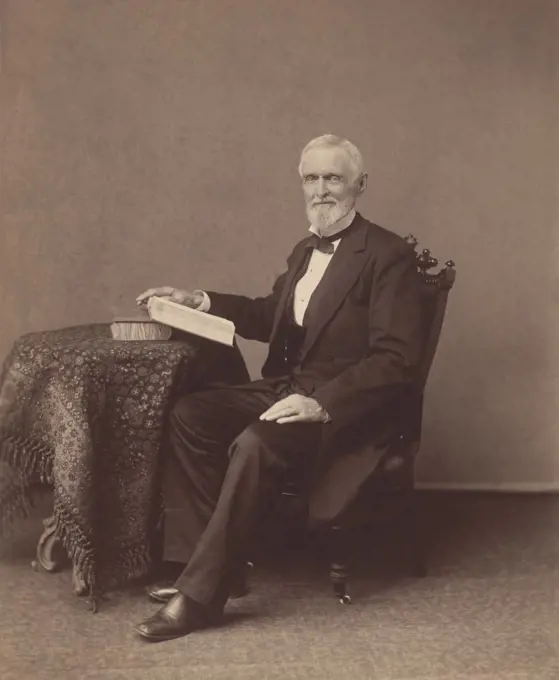 Jefferson Davis (1808-89), American Politician served as President of the Confederate States during American Civil War, Mississippi State Senator and Congressman before American Civil War, U.S. Secretary of State under Franklin Pierce, Last Portrait, full-length seated, William Watson Washburn, 1889