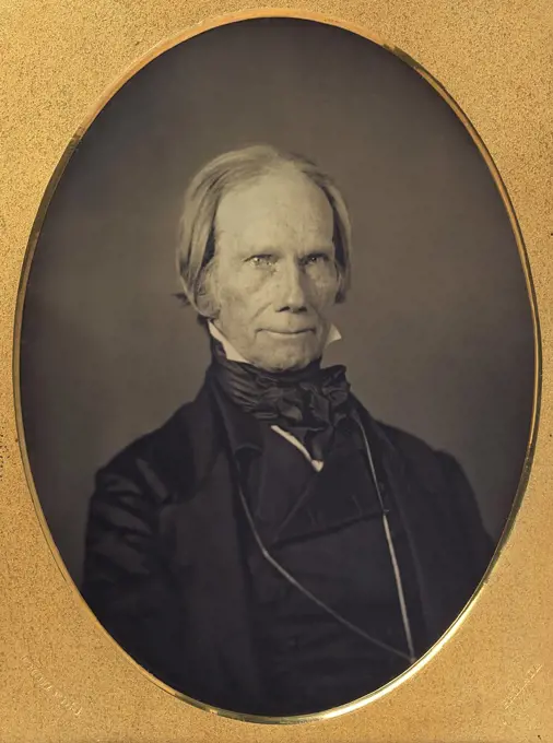 Henry Clay (1777-1852), American Statesmen, serving as Senator and Congressman from Kentucky, Speaker of the House and U.S. Secretary of State, Head and Shoulders Portrait, Daguerreotype, Frederick De Bourg Richards, 1850