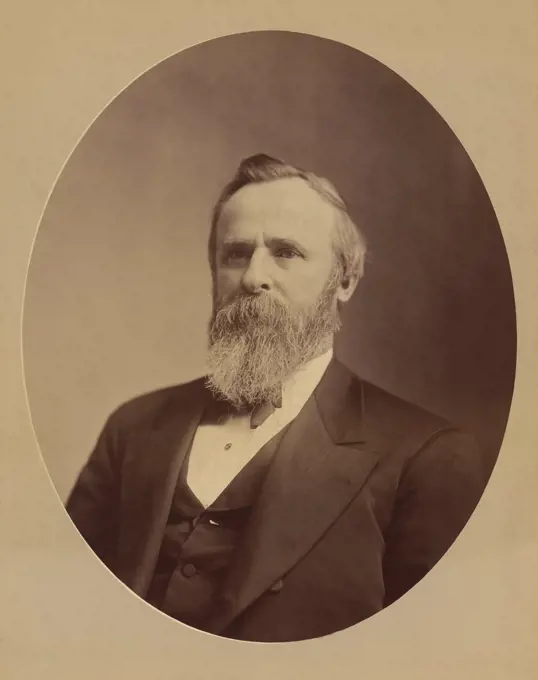 Rutherford B. Hayes, (1822-93), 19th President of the United States 1877-81, head and shoulders Portrait, Mathew Brady Studio, 1877