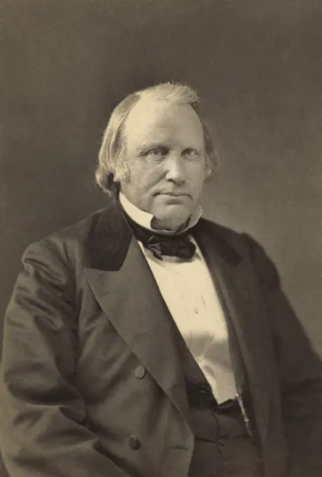 Henry Wilson (1812-1875), American Politician, U.S. Vice President 1873-1875, U.S. Senator from Massachusetts 1855-1873, half-length Portrait, Unidentified Artist, 1873