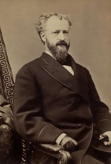 Roscoe Conkling (1829-1888), American Politician, U.S. Senator from New York, half-length seated Portrait, John F. Jarvis, 1876 after 1868 negative