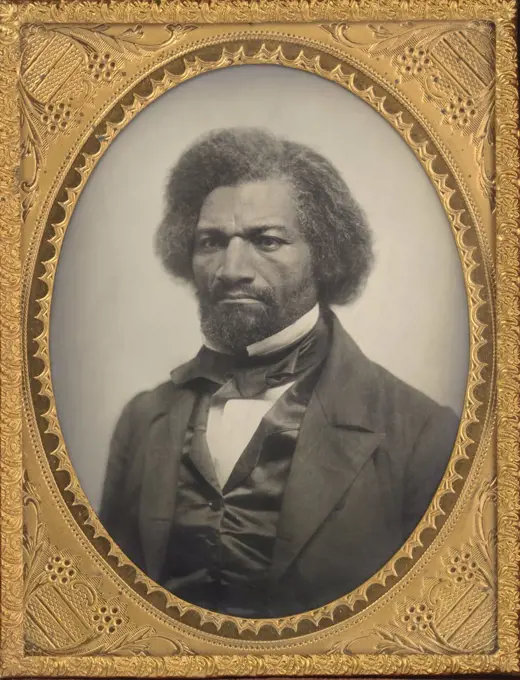 Frederick Douglass (1818-95), American Social Reformer, Abolitionist and Statesman, head and shoulders Portrait, Daguerreotype, Unidentified Artist, 1856