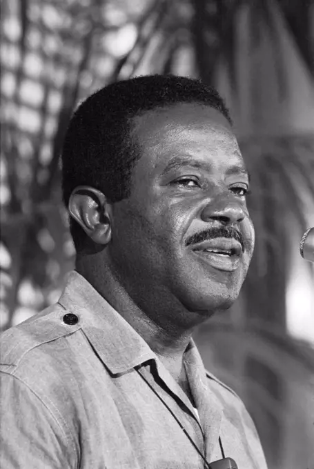 Reverend Ralph David Abernathy, American civil rights activist and Baptist minister, head and shoulders portrait, speaking at a National Press Club luncheon, Washington, D.C., USA, Warren K. Leffler, US News & World Report Magazine Collection, June 14, 1968